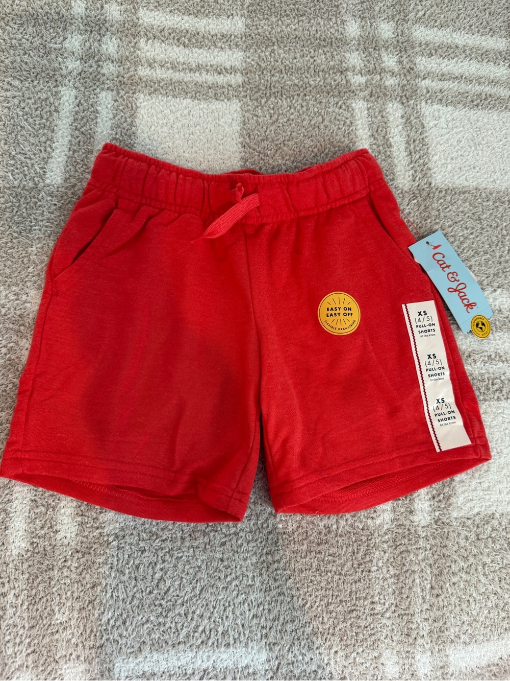 Cat & Jack Bright Red Pull-On Kids Shorts
